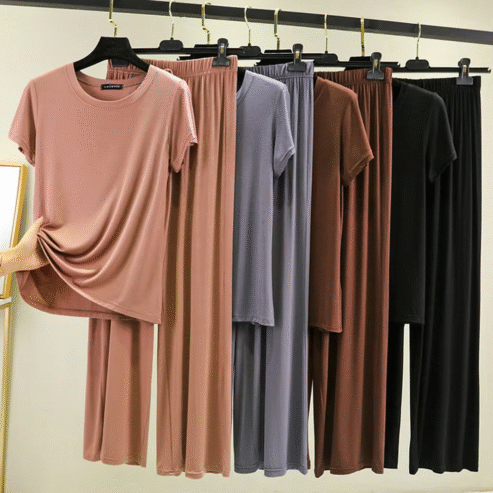 Sleepwear Short Sleeve Casual Nightwear