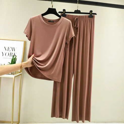 Sleepwear Short Sleeve Casual Nightwear