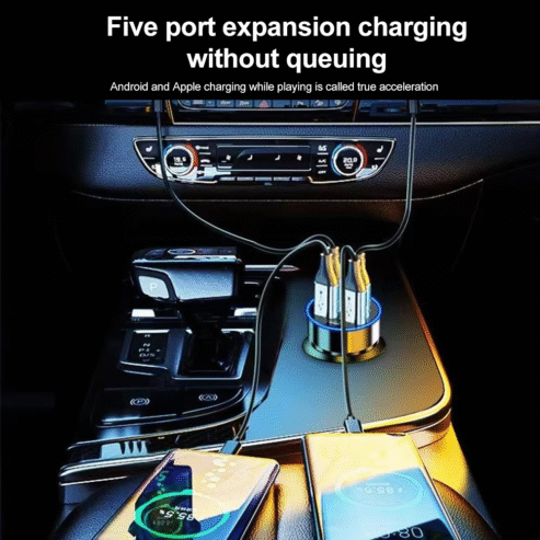 66-250W PD Car Charger QC3.0 Fast Charge
