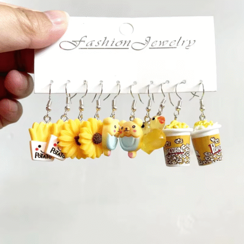 Earrings Art Sweet and Cute