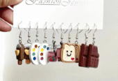 Earrings Art Sweet and Cute