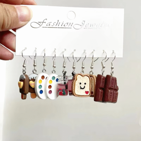 Earrings Art Sweet and Cute