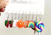 Earrings Art Sweet and Cute