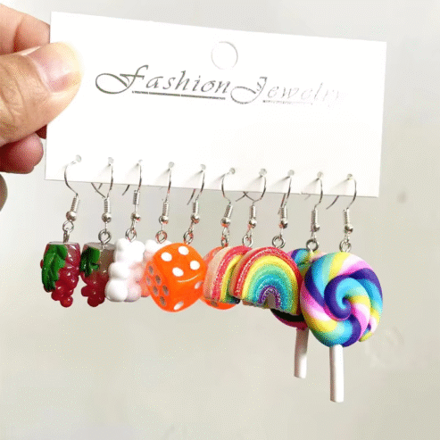 Earrings Art Sweet and Cute