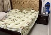 Wooden poshish bed set with Dressing