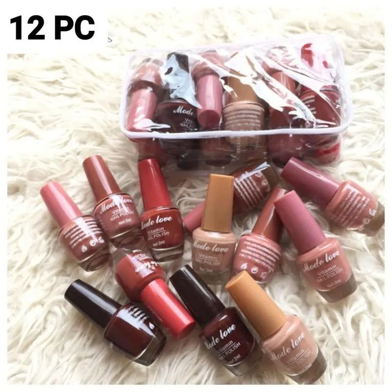 Nude nail polish pack of 12