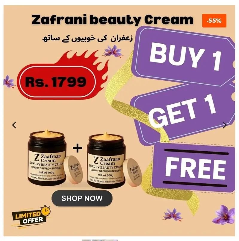 Zafrani glow cream
