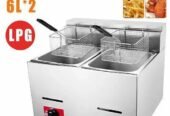 12 Liter Double Tank Gas Deep Fryer Perfect for Commercial Use
