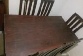 Wooden dining table