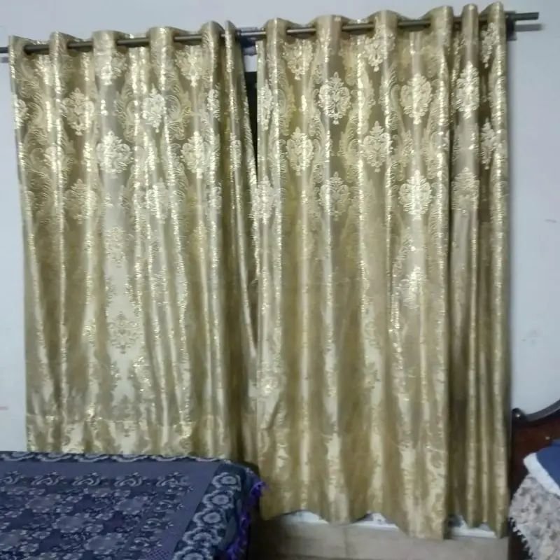 Curtains golden colour