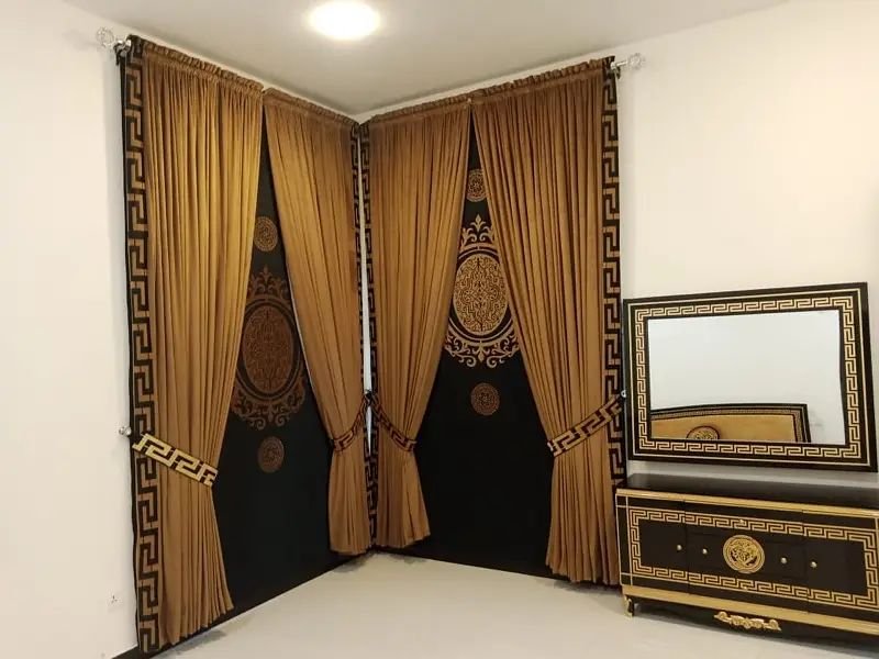 Curtains blinds wallpaper and wall panelling