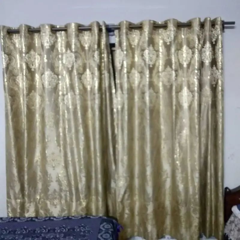 Curtains golden colour