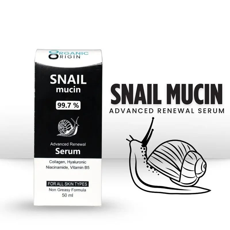 Organic Snail Serum 50ml – Hydration, Brightening & Anti-Aging