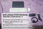 💻 Dell Latitude E7270 Ultrabook | 16GB RAM | 512GB M2 SSD 🚀