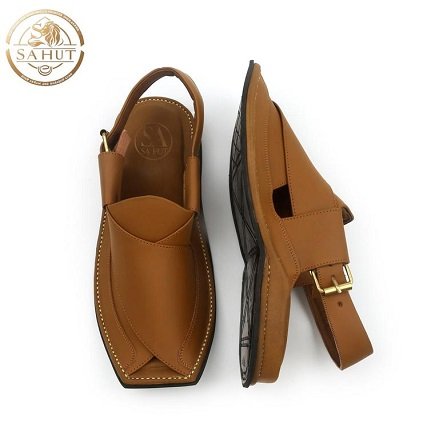 Handmade Peshawari Chappal for Men – Comfortable Brown Leather Sandals | Traditional Pakistani Footwear Khan Khel Wear Branded
