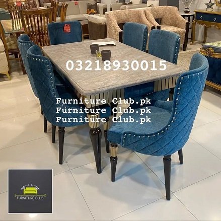 Modern Dining table with Chairs – Turkish Dining Tables – Marbel Top