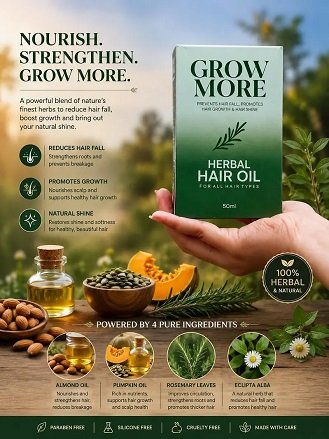 Organic Hair Growth Oil for Stronger & Healthier Hair