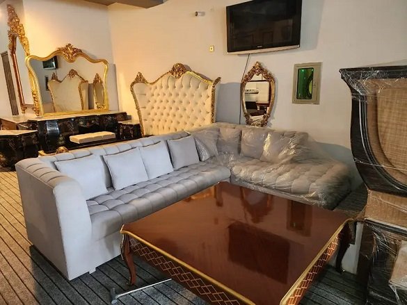 Modern L-Shape Sofa/Sofa Set/Poshish sofa/corner sofa/puffy sofa/Sofa