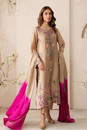 3 Piece Lawn Suit for Women | Printed & Embroidered | Ladies Unstitch