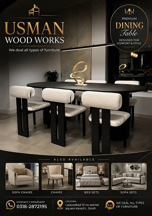 Luxury 6 Seater Marble Top Dining Table Set with 6 Cushioned Chairs