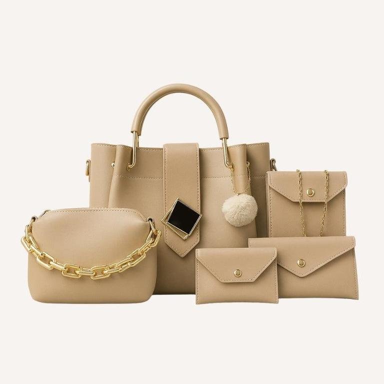 Paradise 5 Pcs Handbag Set – Stylish, Versatile & Durable