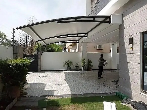 Wall mounted / Porch shade / Pvc tensile fabric / Outdoor garage shade