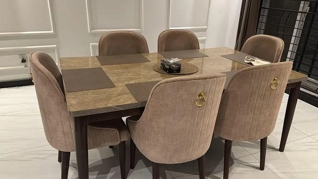 6 chairs dining table set/wooden dining table/restaurant furniture