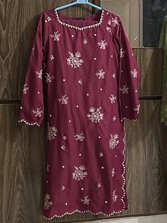Batik lawn 3pc suit embroidered