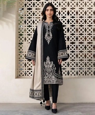 BRAND:*JAZMIN* Dhanak embroidered hit code unstitced 3pc
