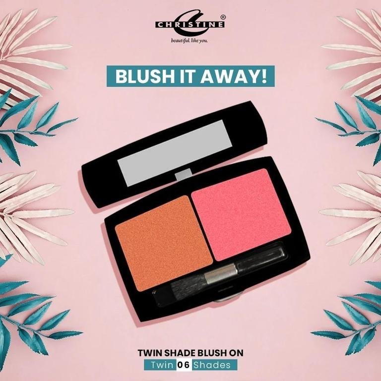 Christine 2 in 1 Blush On – Shade 04 for Blush and Highlighter