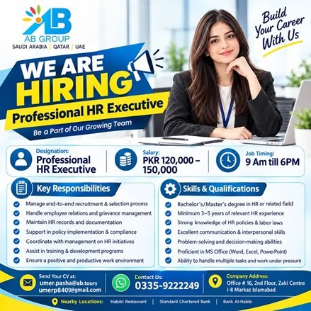 HR Executive Required | HR Job in Islamabad | Female Jobs | Jobs